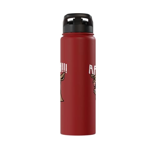 Goat Aaah Bleating Scream Animal Lover Farmer Men Women Kids Stainless Steel Insulated Water Bottle - color: Red