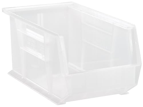 15" x 8" x 7" (12 Pack) Plastic Stackable Storage Bin, Clear - color: Clear, size: 12 Pack