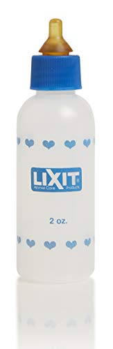 Lixit® 2 Ounce Nursing Bottle for Kittens Small Puppies, and Small Animals - Made in USA (1 Pack, 2 Ounce) - size: 1 Count (Pack of 1)