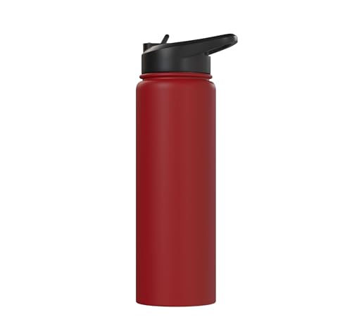 Cute Goat Student Back To School Is Cool for Boys Girls Kids Stainless Steel Insulated Water Bottle - color: Red