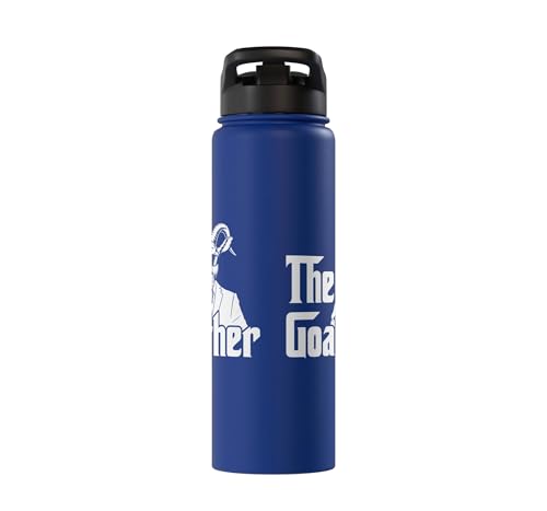 Funny Goat Gift for Men Women Kids Youth Girls Boys Mom Dad Stainless Steel Insulated Water Bottle - color: Royal Blue