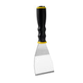 Mister Rui 3" Heavy Duty Bent Scraper, Hammer End with Pole Socket | 3" stainless bent scraper, curved blade. Anti-slip rubber handle. Hammer end fits pole. For paint removal & floor cleaning - color: Yellow