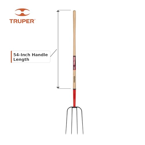 Truper TruPro 4-Tine Forged Manure Fork, 54-Inch - size: 54-Inch, style: Tru Pro - Manure Fork 4-Tine