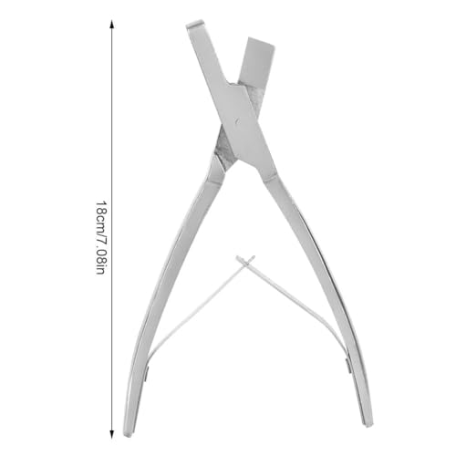 Pig Ear Tag Pliers, Stainless Steel Animal Identify Tool for Pig Equipment Farm Animals Stainless Steel Pig Ear Tag Plier(V shape)