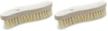 Konex Heavy Duty Scrub Brush - Old-Fashioned Wooden Design, Curved for Bathtubs, Wall and Floor Tiles - S-Shaped for Grime and Mildew Removal (Pack of 2) - size: 1 Count (Pack of 2)