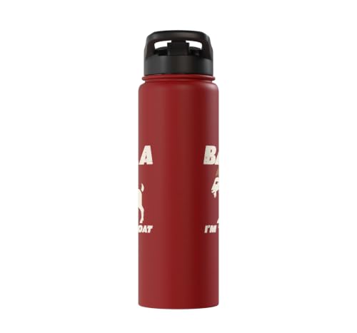Halloween Baaa Im The Goat Funny Costume Men Women Kids Stainless Steel Insulated Water Bottle - color: Red