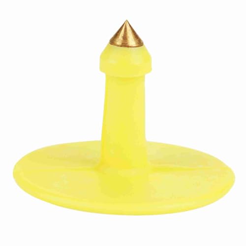 100PCS Cattle Ear Tag Plastic Livestock Ear Tag Animal Identification Earring Tagger for Cow Cattle Sheep Goats Pigs (Yellow)