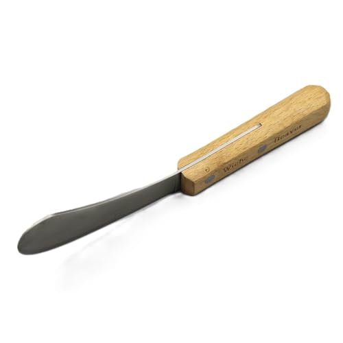 Beaver Knife: Professional Skinning & Fleshing Tool, Curved High-Carbon Steel Blade, Sure-Grip Ergonomic Handle for Beaver, Muskrat, Furbearers