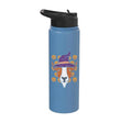 Halloween Goat Pumpkin Farm Animal Costume Men Women Kids Stainless Steel Insulated Water Bottle - color: Light Blue