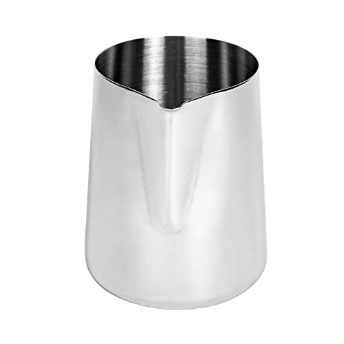 Milk Frothing Pitcher 20oz — Stainless Steel Latte Art Cup | 600ml capacity, internal measurement marks, and narrow pour spout for home espresso, cappuccino, and lattes.