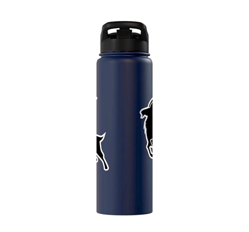 Sunset Wild Goat Capricorn Lover Gift Adult Men Women Kids Stainless Steel Insulated Water Bottle - color: Navy Blue