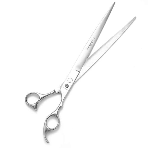 Purple Dragon 5"/5.5"/6"/6.5"/7"/7.5"/8"/9"/10" Sharp Edge Hair Cutting | Stainless Steel, Pet/Dog Grooming Scissors Includes Bag, for Barber or Pet Groomer - size: 10 inch