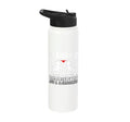 My Kids Are Buttheads Funny Goat Lover Goat Mom Farmer Stainless Steel Insulated Water Bottle - color: White