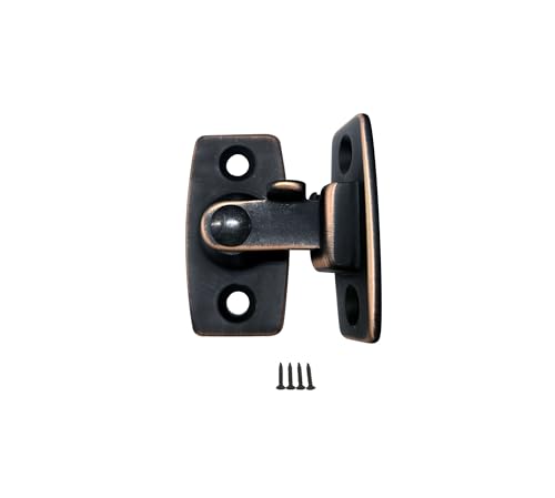 Heavy Forged Solid Brass Door Latch, 90 Degree Right Angle Door Latch Buckle for Doors & Windows, Small, 1.75", Aged Classic Bronze, 1 Pack, Made in Taiwan - color: Aged Classic Bronze-1.75", size: 1 Pack