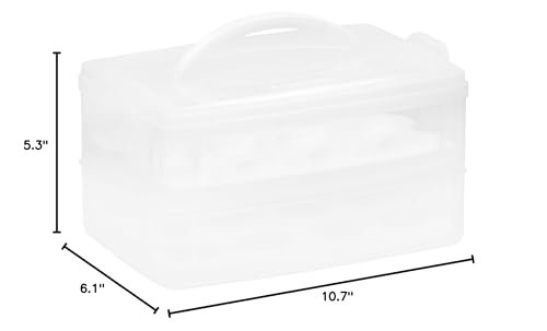Snapware (2-Layer,24 Eggs Plastic Detachable Deviled Egg Carrier Storage Container With Lid and Handle,Freezer Dishwasher Microwave Safe,(Pack of 6) - size: Medium (Pack of 6)