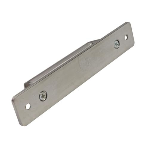 Sliding Barn Door Handle, 5"(127 mm) Hole Center, 2PCS(Silver) | Gate Handle Aluminium Alloy Closet Door Handles with Plate,Total length 6 inch Door Pull Handle - color: Silver