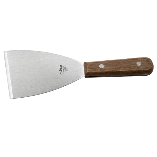 Winco Blade Scraper, 3-Inch by 4-Inch | Dishwasher safe, Durable blade and handle, For griddles, dough, bench work and food-prep surface scraping - size: 4.375" x 3"