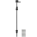 36 Inch Cane Bolt Gate Drop Rod Heavy Duty Gate Hardware, Gate Ground Latch for Wooden Fences, Metal Gates Doors Stopper for Gate Ground, Wrought Iron Gate Latches, Black Finish(1 Pack) - size: 36 Inch
