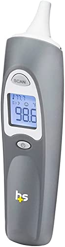 HealthSmart Digital Ear Thermometer for Babies, Kids and Adults - Instant and Accurate Results, Infrared Technology, Visual Fever Indicator, and 30 Disposable Lens Covers, FSA & HSA Eligible - style: Ear
