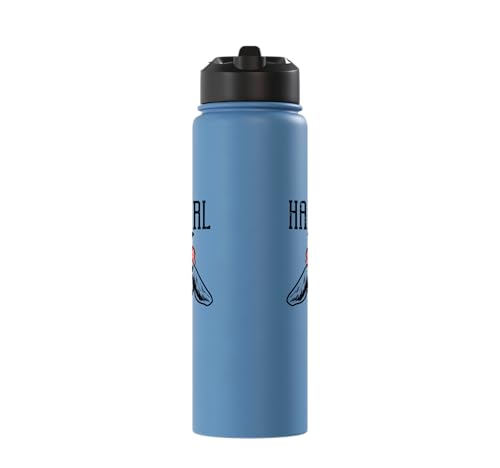 Hay Girl Goat Funny Farm Animal Girls Kids Toddler Women Stainless Steel Insulated Water Bottle - color: Light Blue