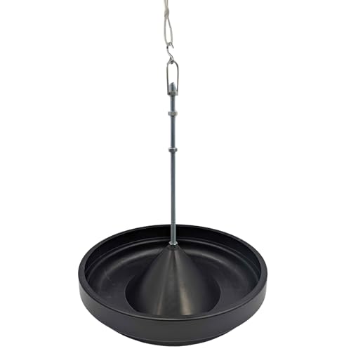 30 lb Poultry Feeder with Adjustable Flow Control, Anti-Scratch Lip to Reduce Waste, Metal Hanging Rod - Large Capacity Chicken Feeder for Backyard Flocks, Weather-Resistant