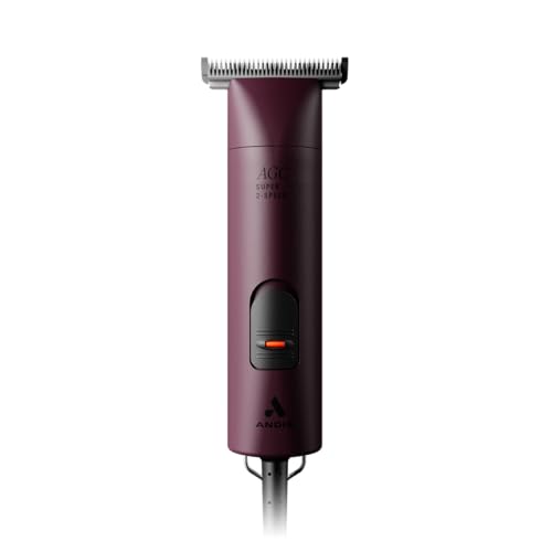 Andis 23330 AGC Super 2-Speed Horse Clipper, Includes T-84 Blade, Burgundy | Cool & quiet running, extra-wide detachable blade, professional horse & pet grooming clipper