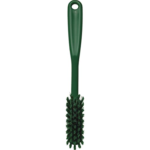 Vikan - Fine Dish Brush - Heavy-Duty, Narrow, Slip-Resistant Cleaning Brush, Polypropylene, Polyester Bristle, 11 Inch, Green, (42872) - color: Green, size: 1 Count (Pack of 1)