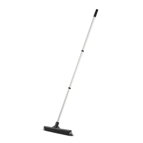 Superio 16"" Slim Silicone Salon Broom - Carpet Rake for Liquid, Human Hair, and Pet Hair, and Fur Space Saving and Easy to Wash, 12811274 - color: Silicone, size: 48"