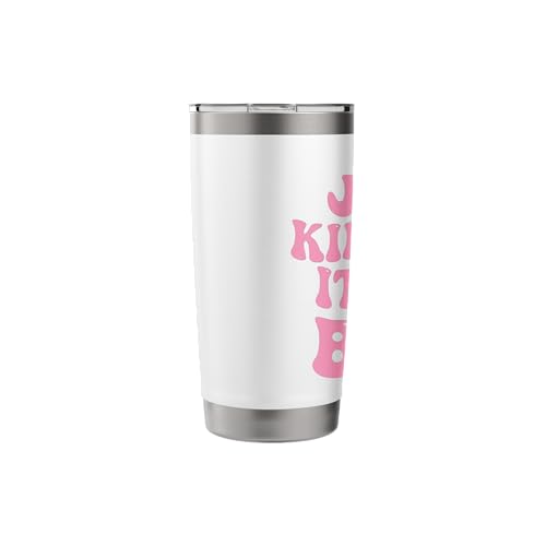 Just Kidding It's a Boy Pink Gender Reveal Party Supplies Stainless Steel Insulated Tumbler - color: White