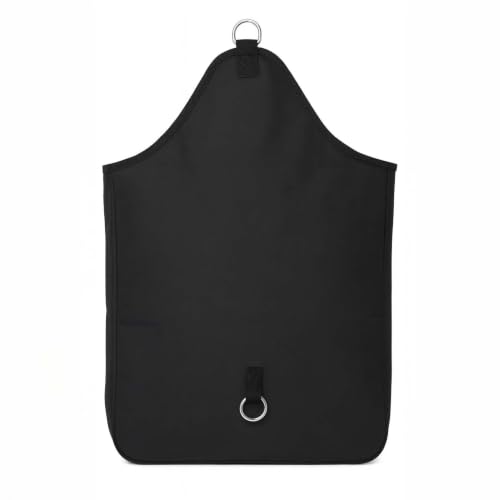 Hay Bag, 600D PVC Nylon, 2-Flake, 7 in Opening Black - color: Black