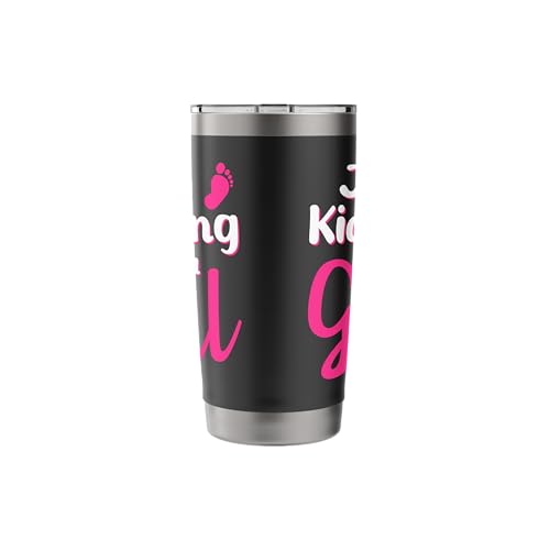 Just Kidding It's a Girl Pink Gender Reveal Party Supplies Stainless Steel Insulated Tumbler
