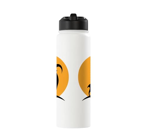 Sunset Wild Goat Capricorn Lover Gift Adult Men Women Kids Stainless Steel Insulated Water Bottle - color: White