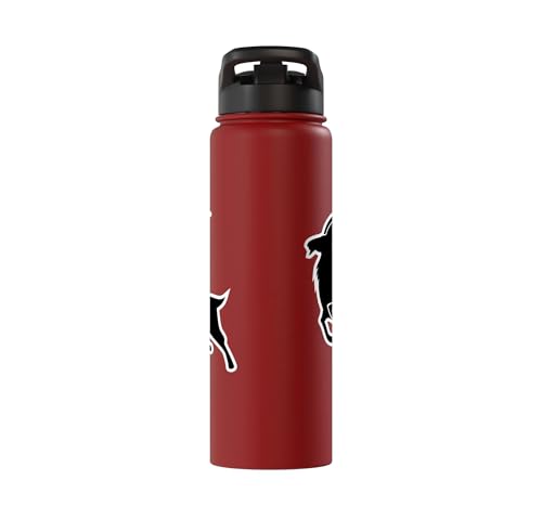 Sunset Wild Goat Capricorn Lover Gift Adult Men Women Kids Stainless Steel Insulated Water Bottle - color: Red