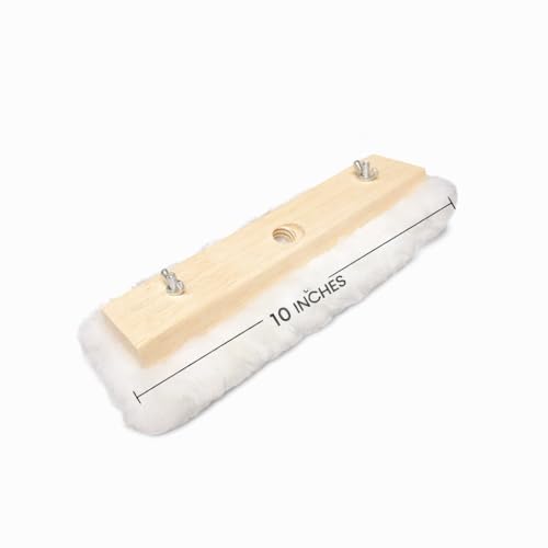 Tru-Lamb -10" Lambskin Floor Applicators 3 Pack. 100% Natural Lambswool Applicator for Polyurethane, Stain, Wax & Floor Finish – Professional Lint-Free Applicator for Hardwood Floors (10" - 3 Pack) - style: 10" Applicator 3 Pack