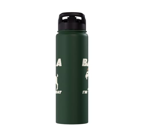 Halloween Baaa Im The Goat Funny Costume Men Women Kids Stainless Steel Insulated Water Bottle - color: Dark Green