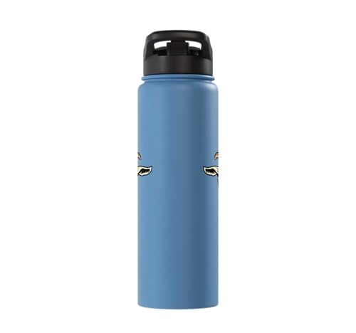Goat Face Sunglasses Cool Farm Animal Men Boys Kids Women Stainless Steel Insulated Water Bottle - color: Light Blue