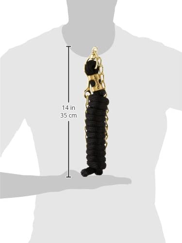 Weaver Leather Poly Lead Rope with Swivel Chain, Black, 8' 6"