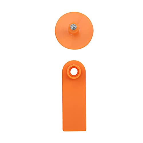 100PCS Cattle Ear Tags, Blank Cattle Ear Tags TPU Cow Ear Tags Farm Goat Ear Tags Livestock Large Size Livestock Identification Ear Tags for Identification Cattle,Sheep Goat, Pig(Orange) - color: Orange