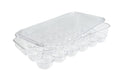 Kitchen Spaces Deluxe Egg Tray, Holds 18 Eggs, Refrigerator Storage Container with Lid, Stackable Fridge Organizer, Crush-Proof, BPA-Free, Clear - style: Deluxe Egg Tray