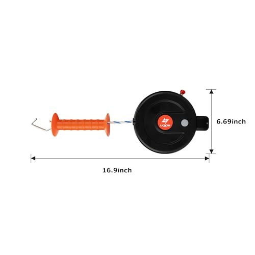 Electric Fence Gate Handle, Built in Diameter 6mm Electric Rope, Length 10M | Retractable, Enter and Exit Without Power Interruption, Uv Resistant, Highly Insulated, Easy To Install, 180° Installation