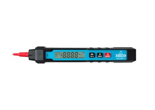 ALLOSUN Mini 3 1/2-Digit True RMS Digital Multimeter with Data Hold, Backlight, Auto Power Off & Non-Contact AC Voltage Detection EM3218A