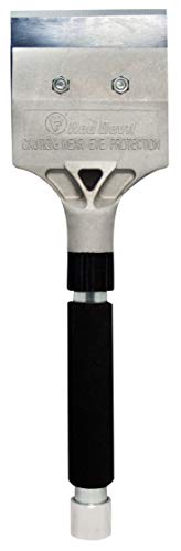 Red Devil 2107 Short Handle Heavy Duty Floor Scraper with 4-Inch Double Edge Steel Blade, Cushioned Grip Handle for Tile, Linoleum, and Carpet Removal - size: 1 Pack, style: Short Handle