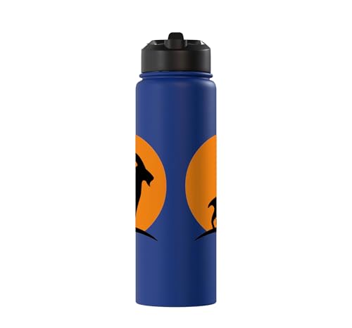 Sunset Wild Goat Capricorn Lover Gift Adult Men Women Kids Stainless Steel Insulated Water Bottle - color: Royal Blue