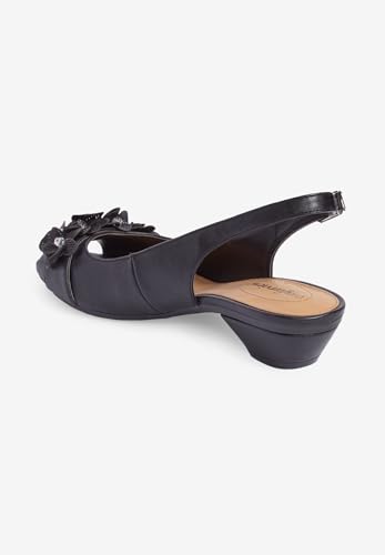 Comfortview Women's Wide Width The Rider Slingback - color: Black, size: 9.5 Wide