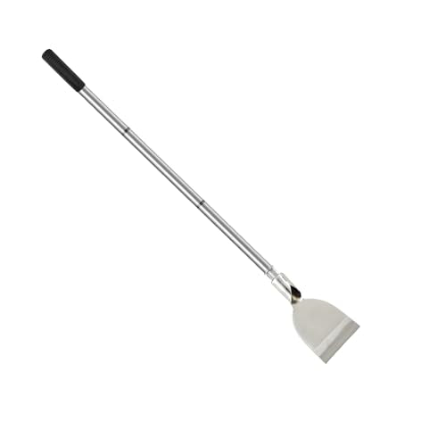 Paint Floor Scraper Tool, Wallpaper Removal, Garden Flat Shovel | for Sticker Remove, Tile Gum Glue Stains Cleaning Tools, Snow Ice Shovel for Driveway-Long Handle Stainless Steel