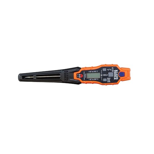 Klein Tools ET10 Magnetic Digital Pocket Thermometer, HVAC Instant Read Thermometer with Backlit Display, Wide Measurement Range, Fahrenheit and Celsius - style: Magnetic Digital