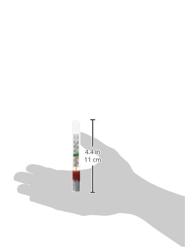 Penn-Plax Therma-Temp Standing Thermometer - Easy to Read - Accurate Aquarium Temperature Gauge with Weighted Base for Upright Placement - Safe for Freshwater & Saltwater Tanks - Clear, 4.25 Inches - size: 4.25 inches (Pack of 1), style: Clear