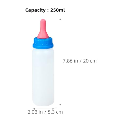 HANABASS Piglet Feeding Bottle Set 4 Pack Animal Bottle Feeder for Lambs Calves Goats Sheep Newborn Livestock Artificial Nursing Kit for Feeding