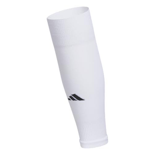 adidas Unisex Metro Soccer Socks or Calf Sleeves (1 Pair) Over-the-Calf | Unisex, 1-Pack, Cushioned Impact Zones, Moisture-Wicking, Calf Compression, Versatile Layering, Game & Practice Ready - color: White/Black/Calf Sleeve, size: Medium, style: Calf Sle