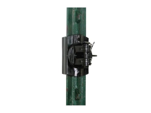Gallagher Wood and T-Post Pinlock Insulator | Secure Polywire, Polytape, or Steel Wire | UV-Resistant and Durable Design for Permanent Electric Fencing